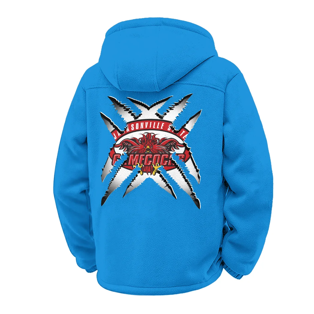 The Alabama Cocks Winter Fleece Jacket, Deep Winter Comfort Fleece HVN1454JS - cyan - Image 3