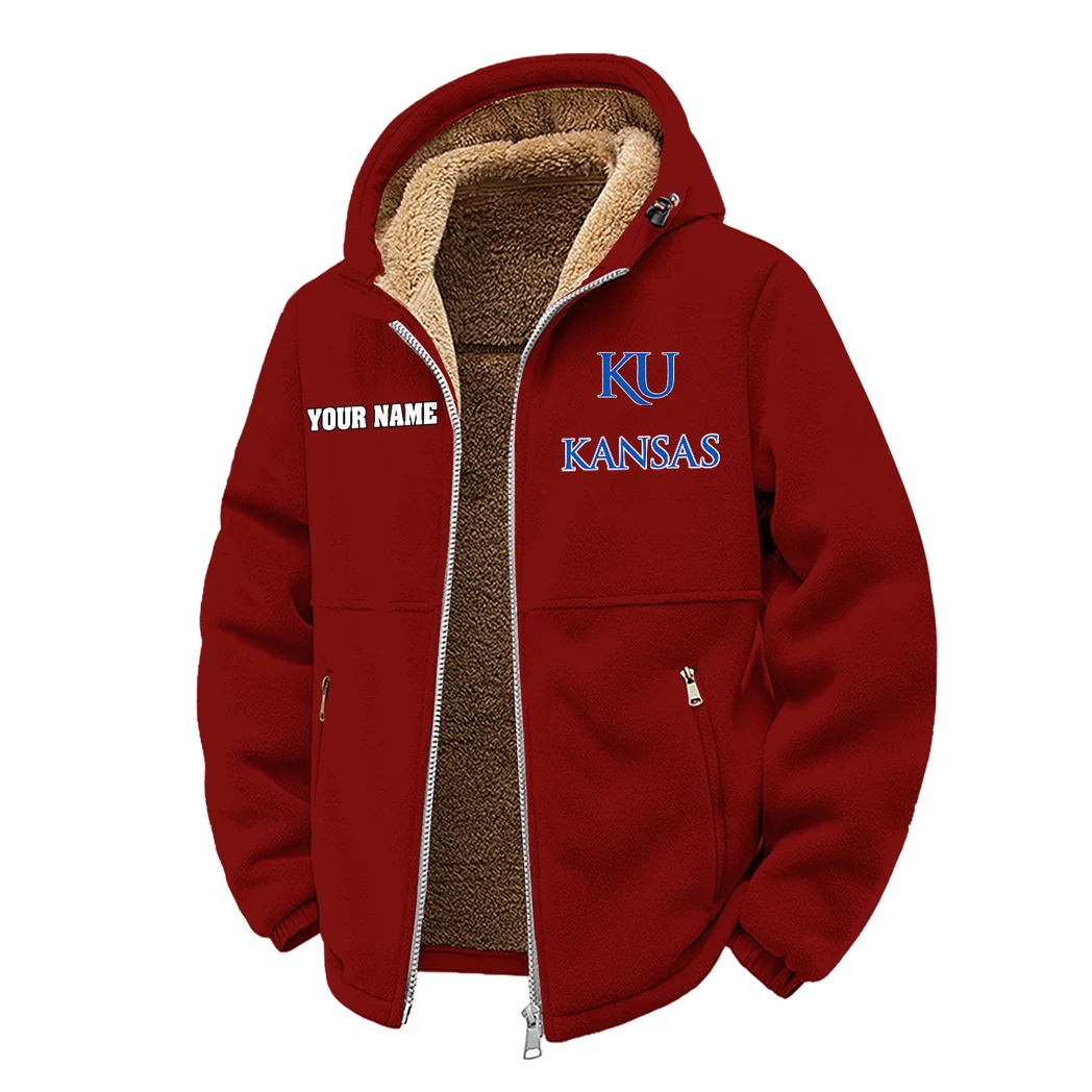 The Jayhawk Power Winter Fleece Jacket, Polar Climate Fleece HVN1454KJ - Wine - Image 2