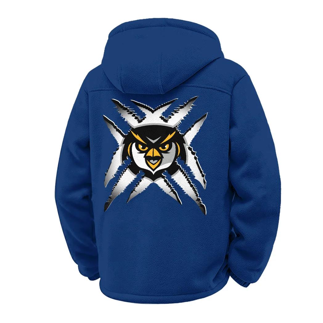 The Black and Gold Winter Fleece Jacket, Essential Winter Warmth HVN1454KS - Navy - Image 3