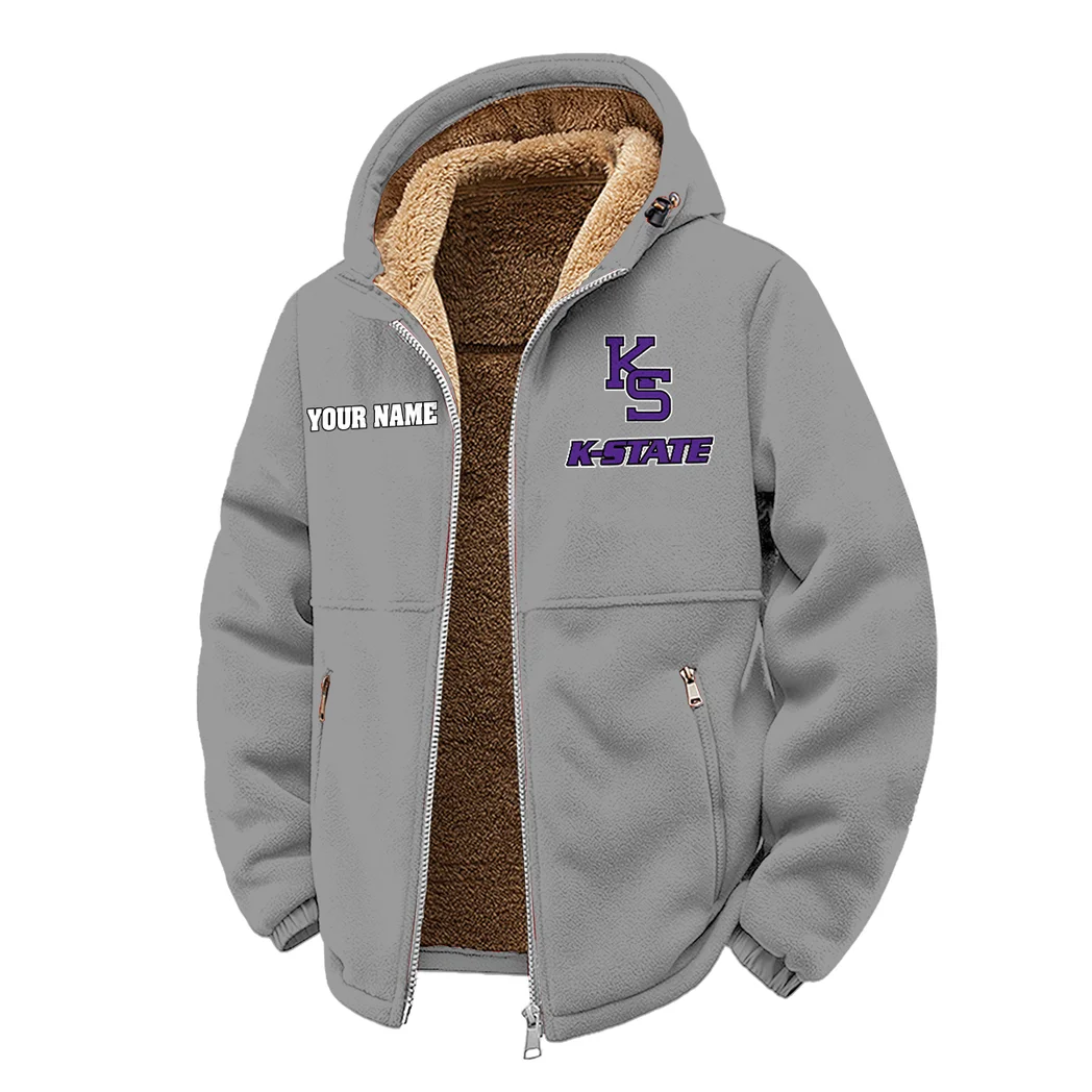 The K-State Power Winter Fleece Jacket, Superior Thermal Protection HVN1454KS - Grey - Image 2