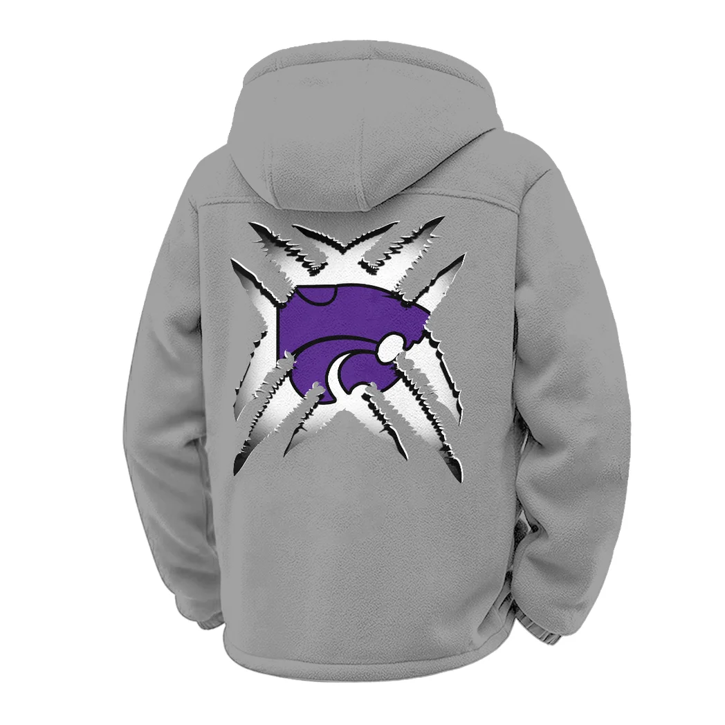 The K-State Power Winter Fleece Jacket, Superior Thermal Protection HVN1454KS - Grey - Image 3