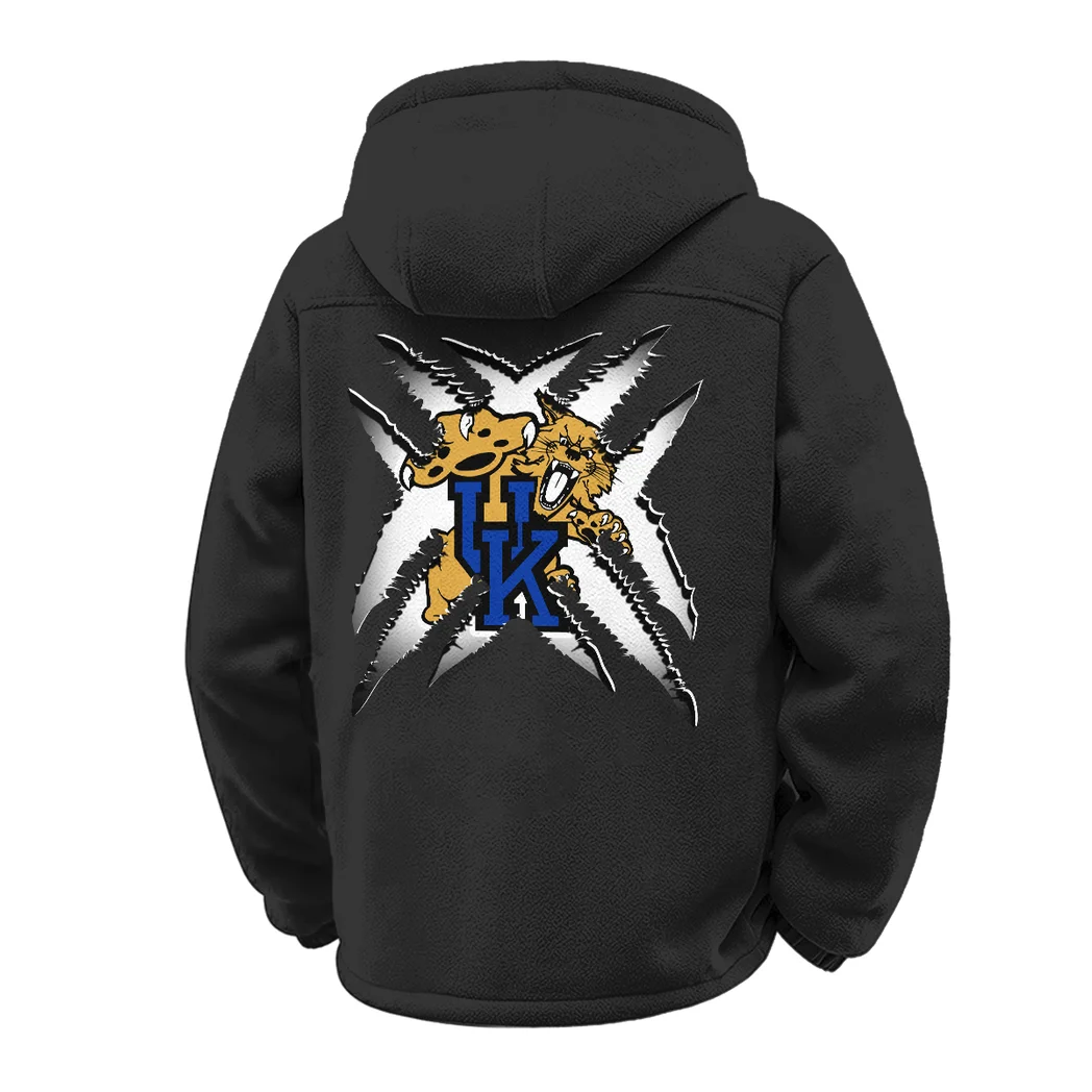The UK Pride Winter Fleece Jacket, Heavy-Duty Cold Fleece HVN1454KW - Black - Image 3