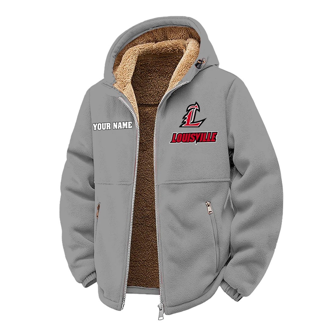 The Louisville Pride Winter Fleece Jacket, High-Performance Trail Jacket HVN1454LC - Grey - Image 2