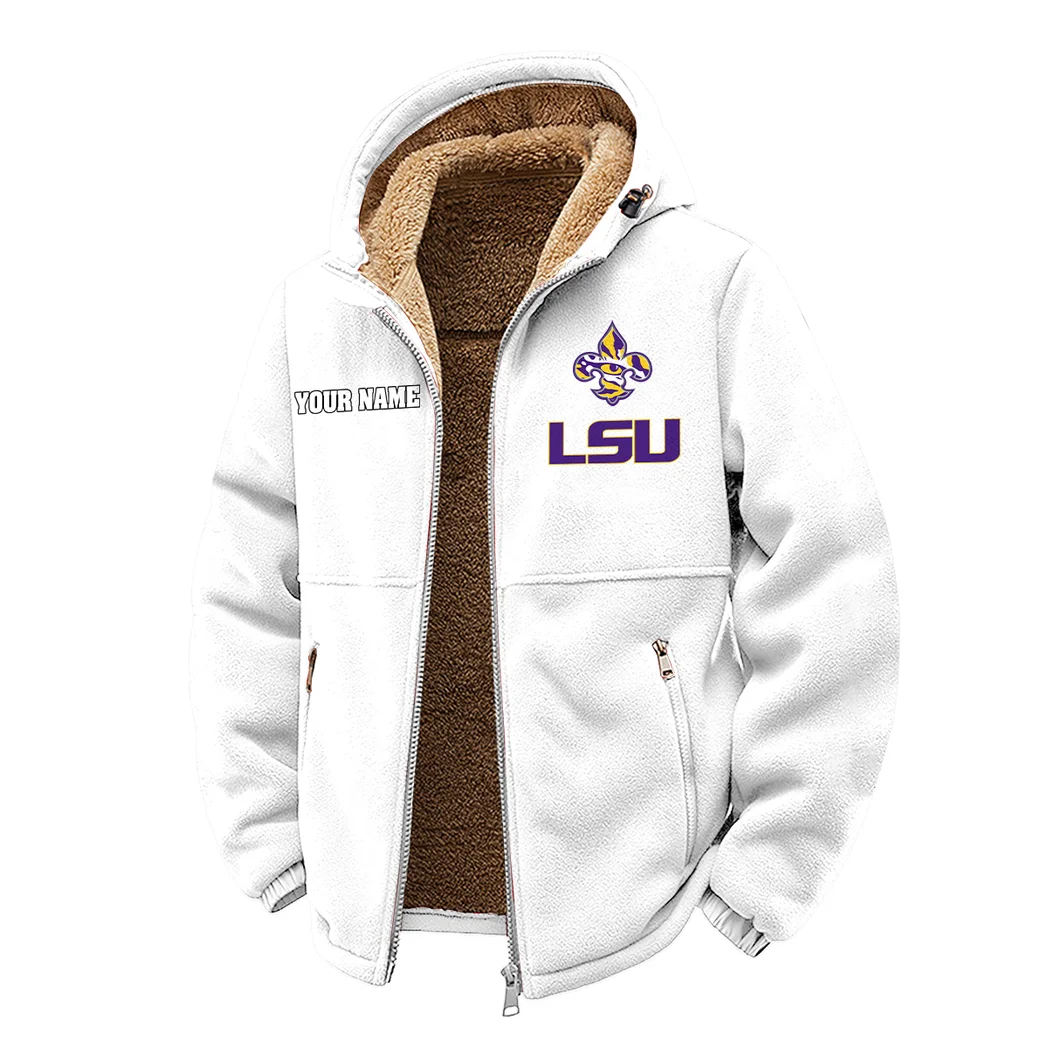 The LSU Force Winter Fleece Jacket, Dynamic Winter Training Top HVN1454LS - White - Image 2