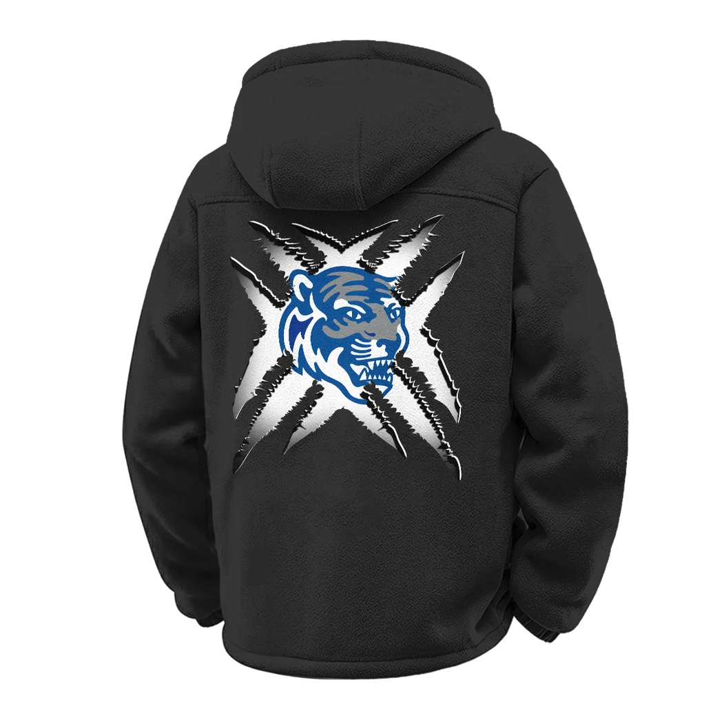 The Tiger Force Winter Fleece Jacket, Heavyweight Plush Fleece HVN1454ME - Black - Image 3