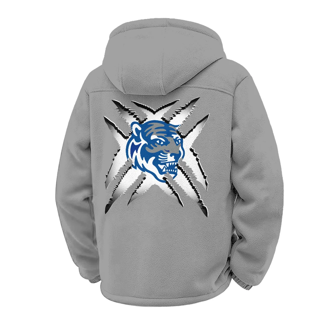 The Tiger Force Winter Fleece Jacket, Heavyweight Plush Fleece HVN1454ME - Grey - Image 3