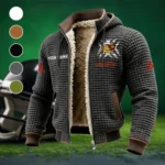 The Gopher Force Fleece-Lined Hooded Jacket, Storm-Ready Fleece-Lined Coat HVN1454MG - Grey