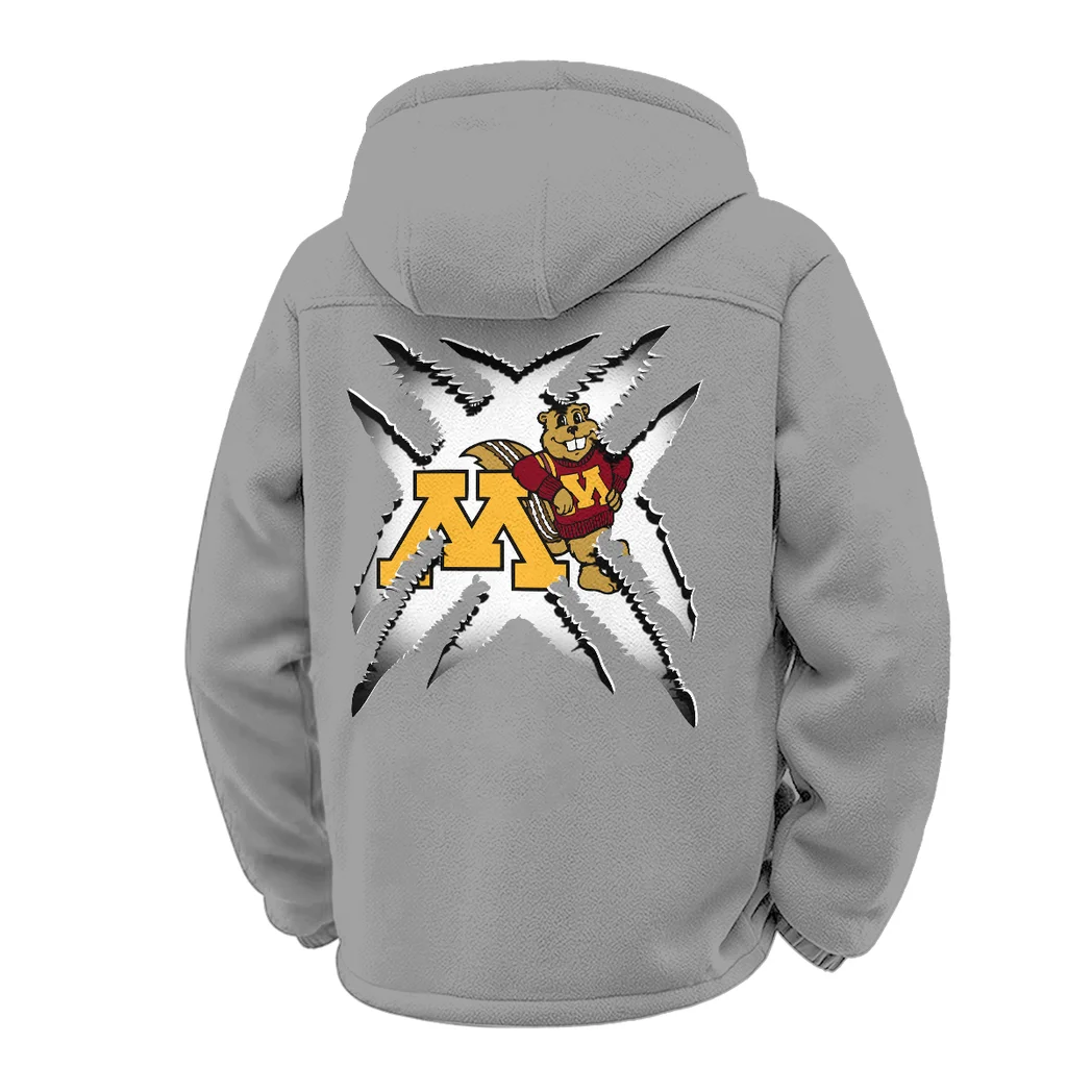 The Gopher Force Winter Fleece Jacket, Technical Mid-Layer Jacket HVN1454MG - Grey - Image 3