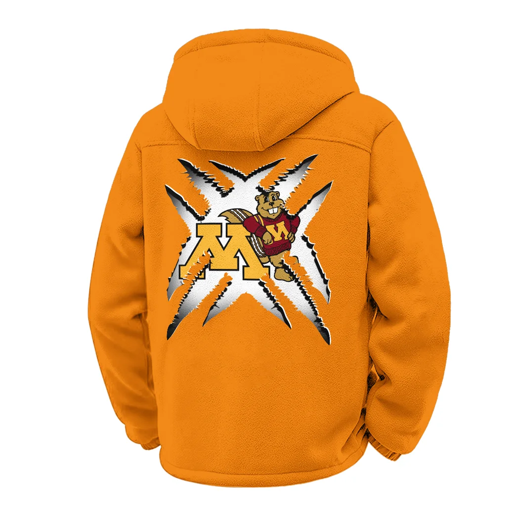 The Gopher Force Winter Fleece Jacket, Technical Mid-Layer Jacket HVN1454MG - Orange - Image 3