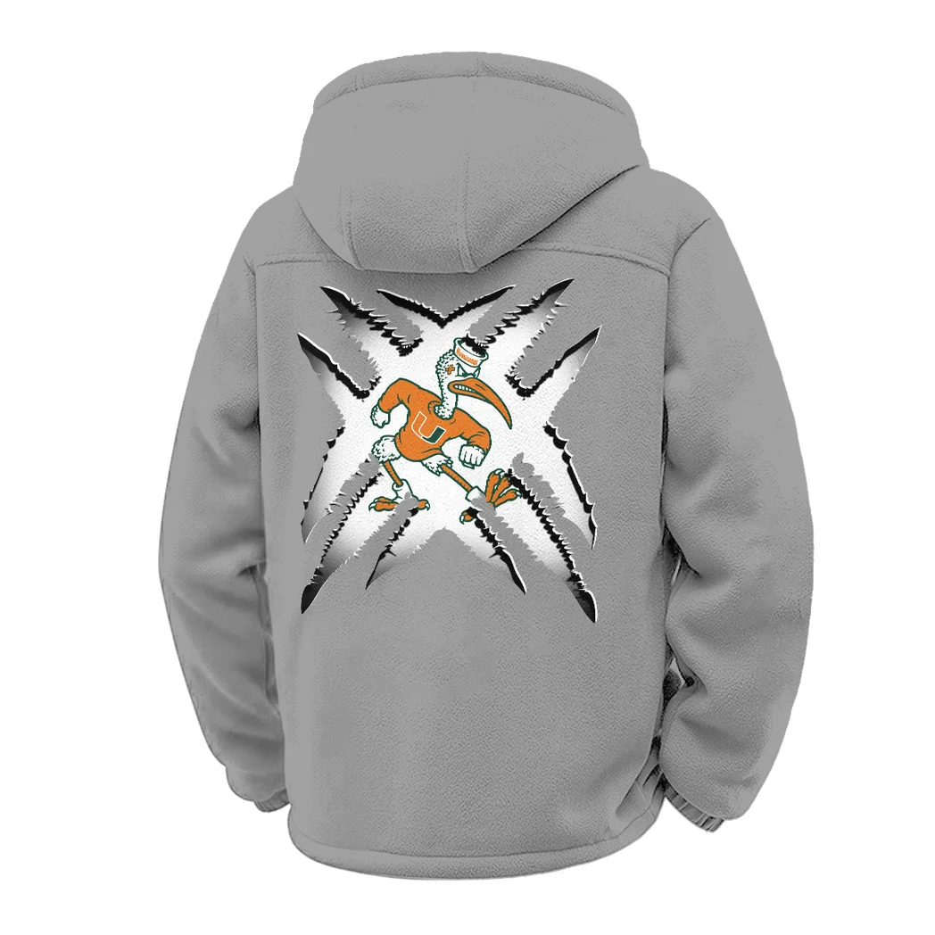 The Hurricane Winter Fleece Jacket, Snow-Ready Active Fleece HVN1454MH - Grey - Image 3