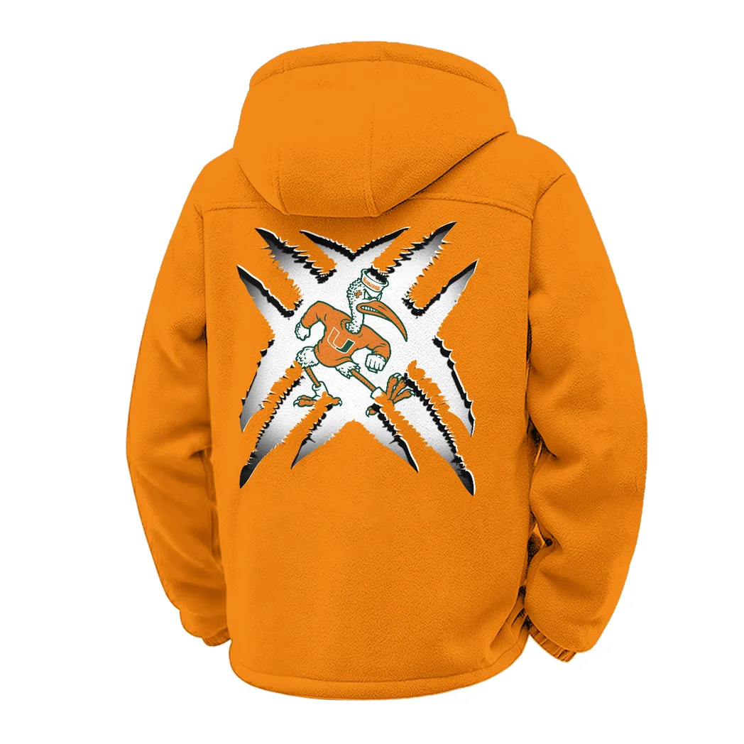 The Hurricane Winter Fleece Jacket, Snow-Ready Active Fleece HVN1454MH - Orange - Image 3