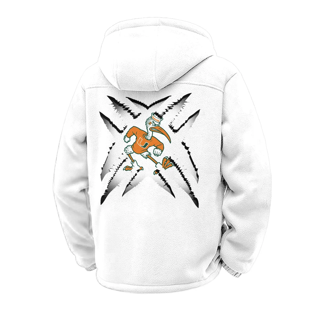 The Hurricane Winter Fleece Jacket, Snow-Ready Active Fleece HVN1454MH - White - Image 3