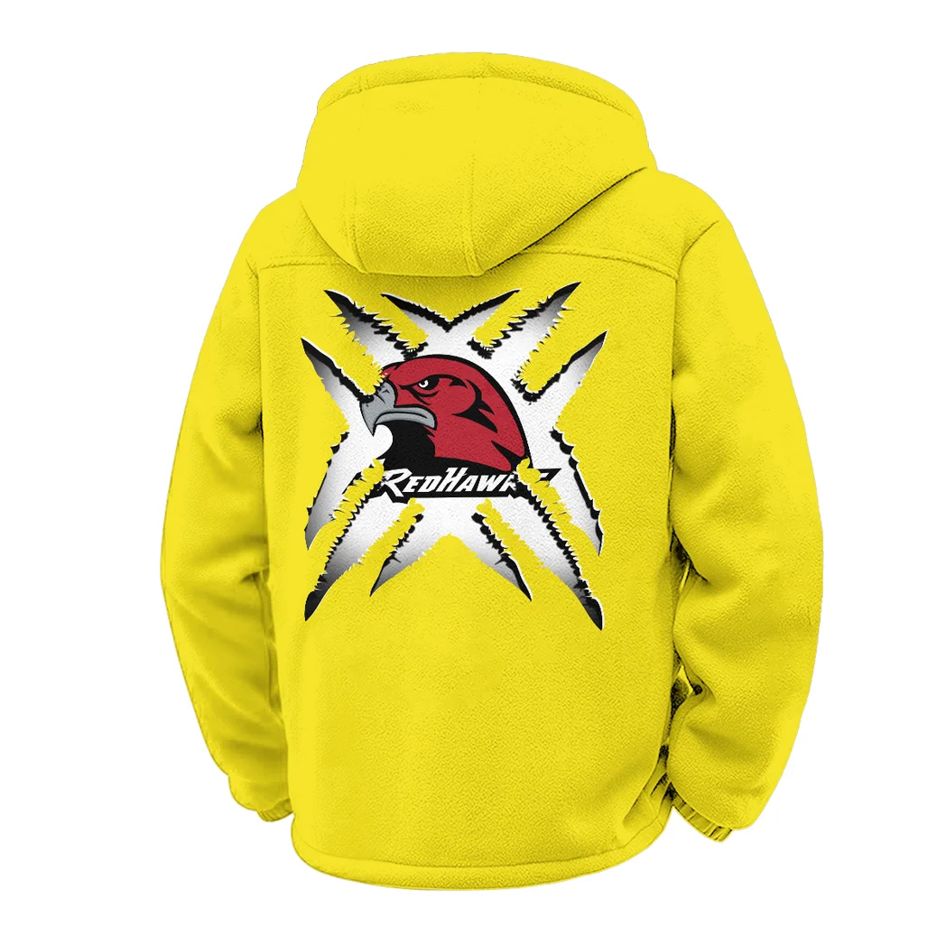 The RedHawk Winter Fleece Jacket, Cold Weather Hiking Fleece HVN1454MO - Yellow - Image 3