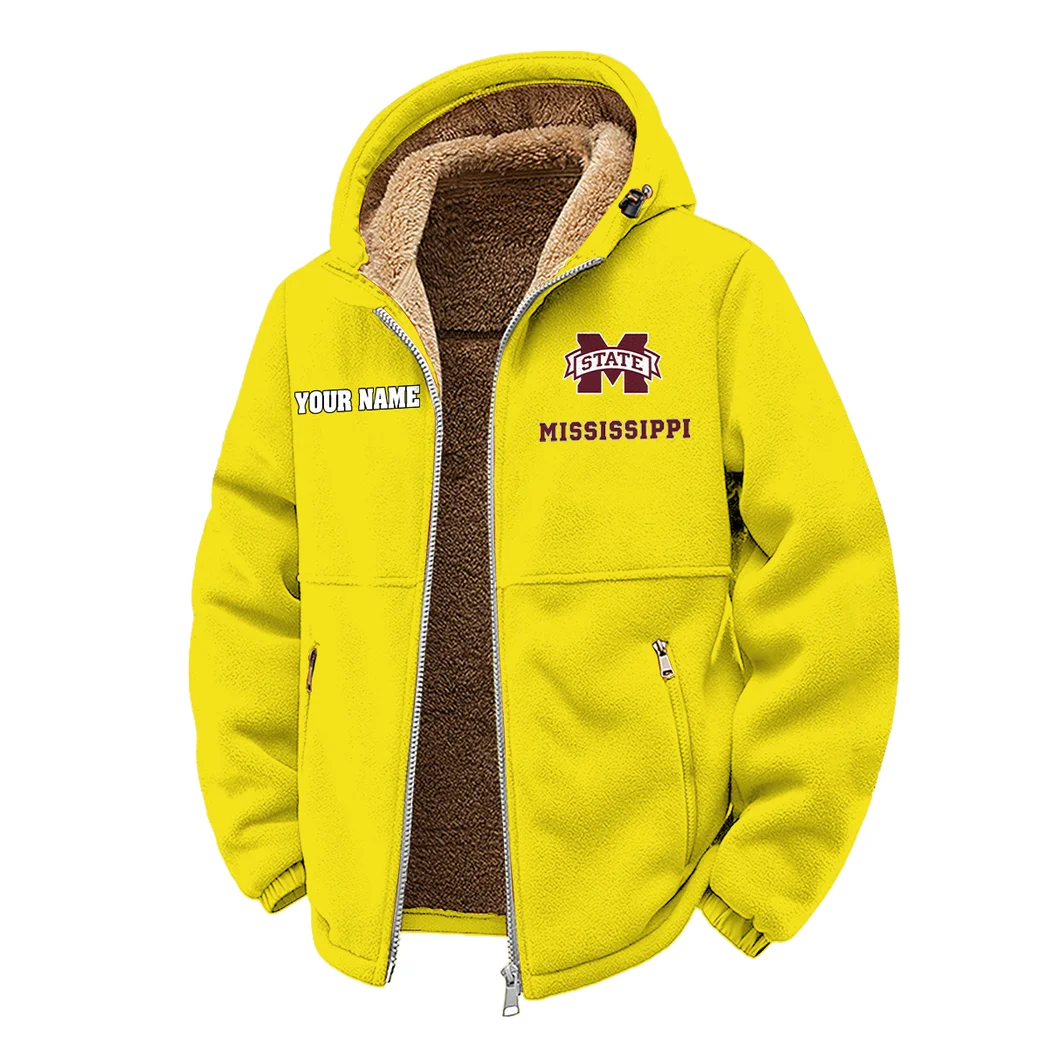 The MSU Power Winter Fleece Jacket, Cross-Training Thermal Zip HVN1454MS - Yellow - Image 2