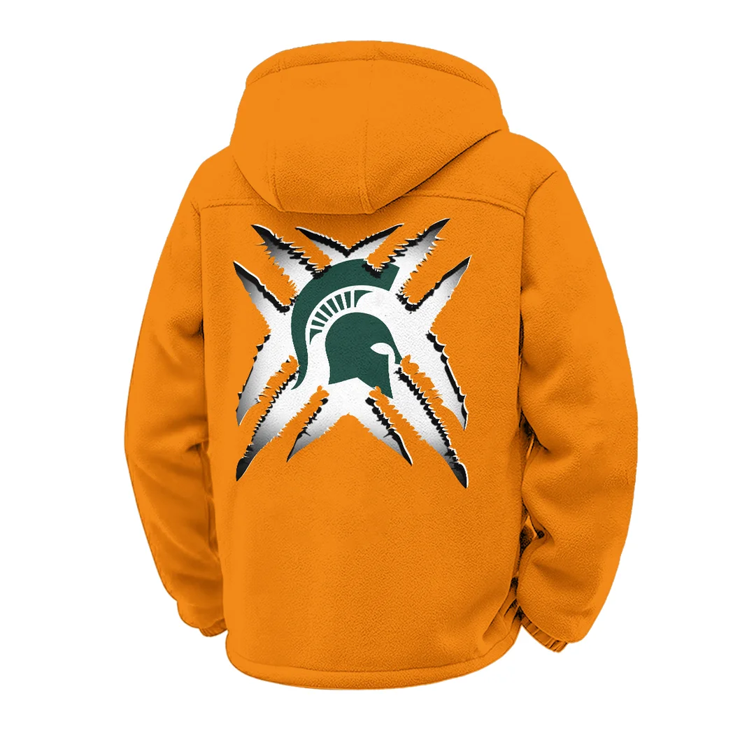 The Spartan Elite Winter Fleece Jacket, Ski & Snowboard Mid-Layer HVN1454MS - Orange - Image 3