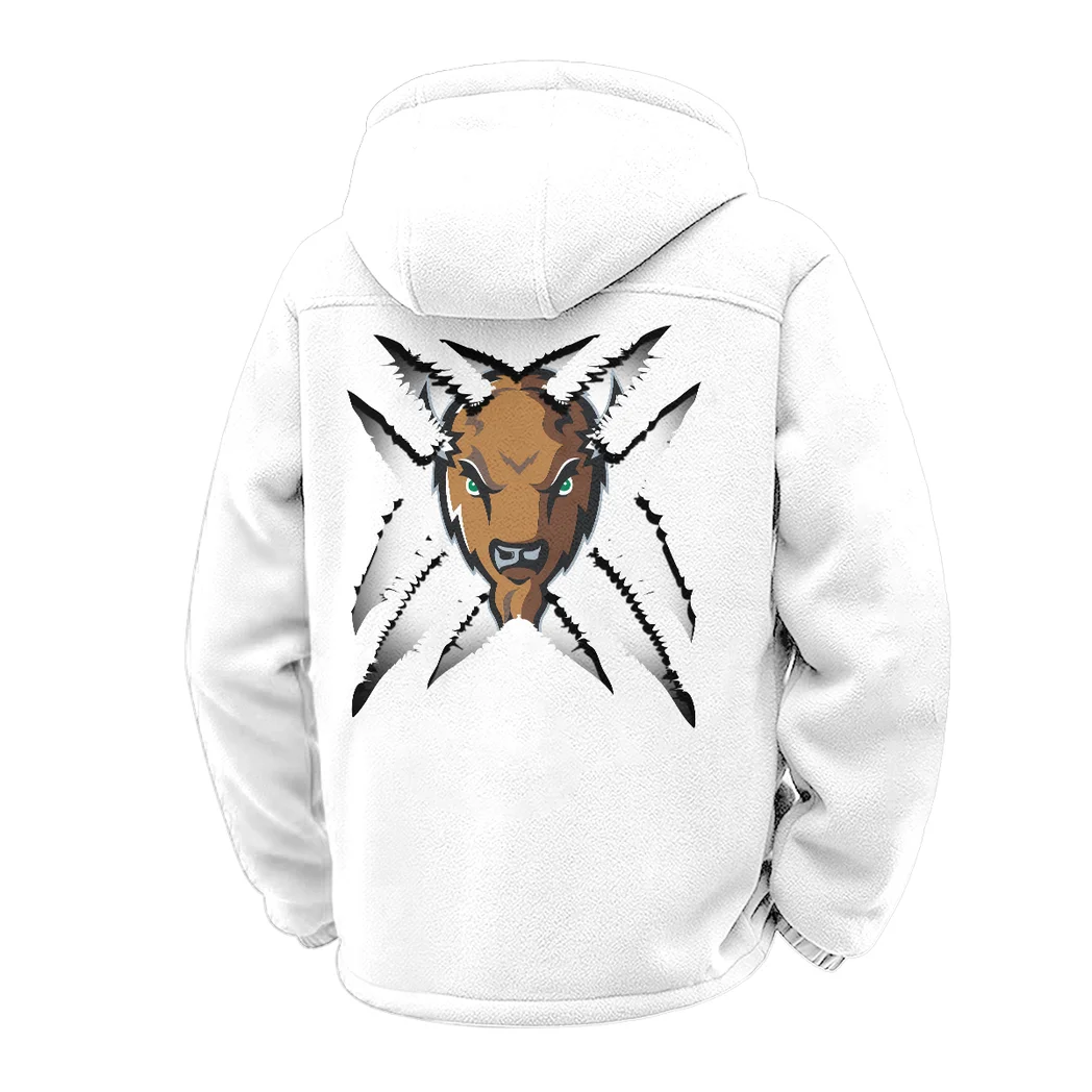 The Herd Pride Winter Fleece Jacket, Brushed Interior Winter Fleece HVN1454MT - White - Image 3