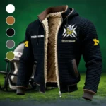 The Winged Helmets Fleece-Lined Hooded Jacket, Heavyweight Cozy Sport Shell HVN1454MW - Black