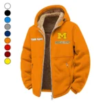 The Winged Helmets Winter Fleece Jacket, Luxe Microfleece Pullover HVN1454MW - Orange