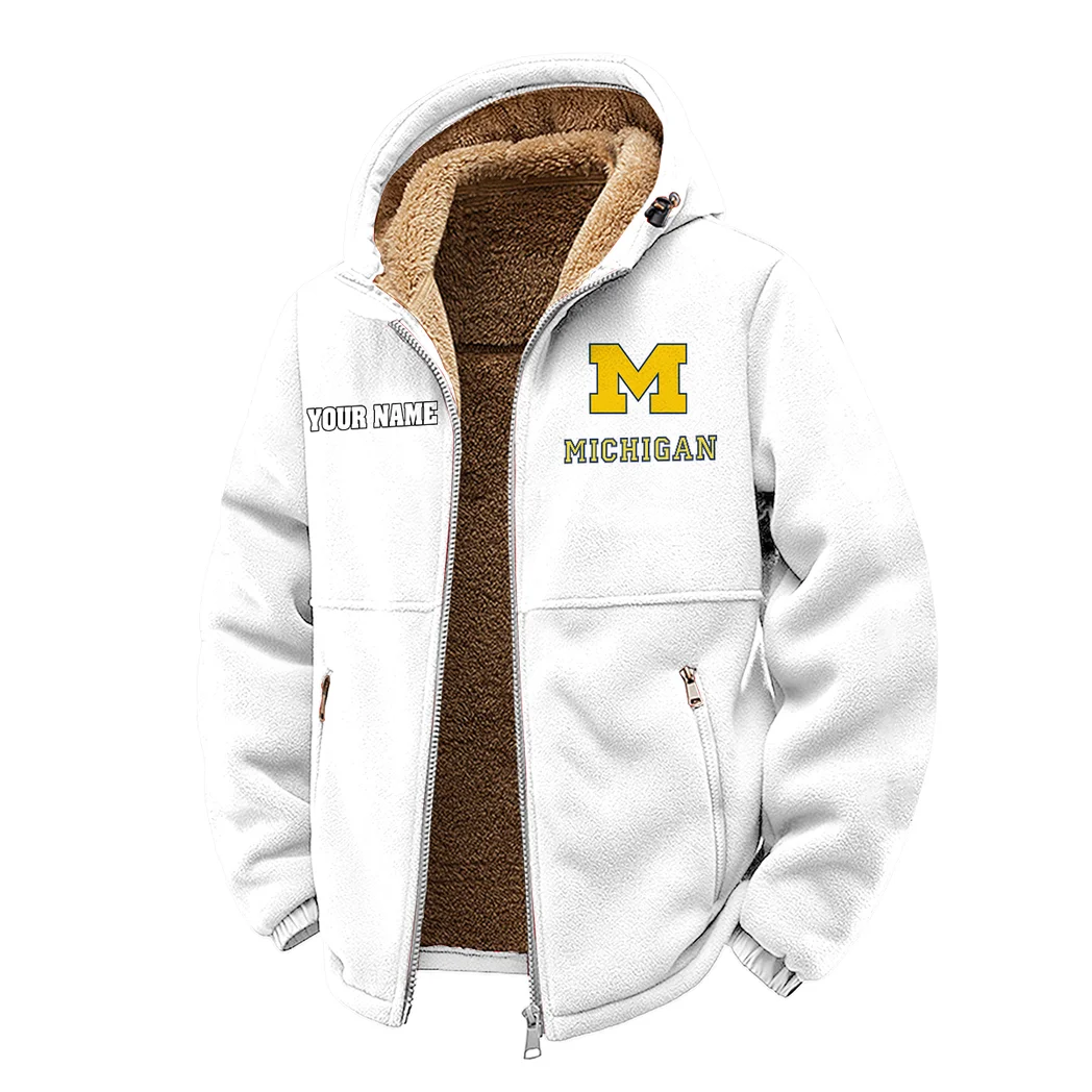 The Winged Helmets Winter Fleece Jacket, Luxe Microfleece Pullover HVN1454MW - White - Image 2
