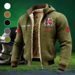 Big Red Fleece-Lined Hooded Jacket, Brushed Interior Winter Jacket HVN1454NC - Green