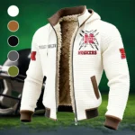 Big Red Fleece-Lined Hooded Jacket, Brushed Interior Winter Jacket HVN1454NC - White