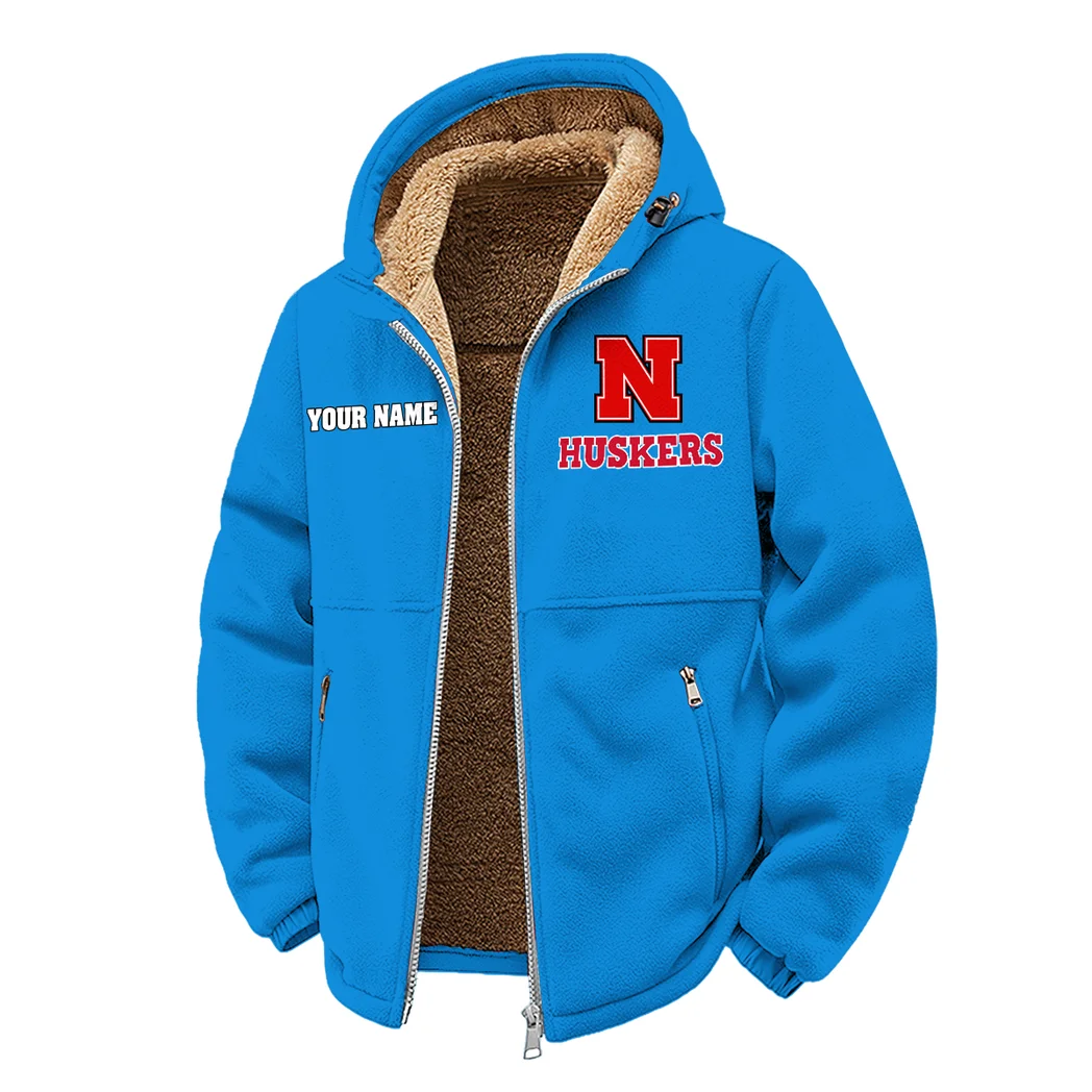 Big Red Winter Fleece Jacket, Anti-Pill Thermal Fleece HVN1454NC - cyan - Image 2