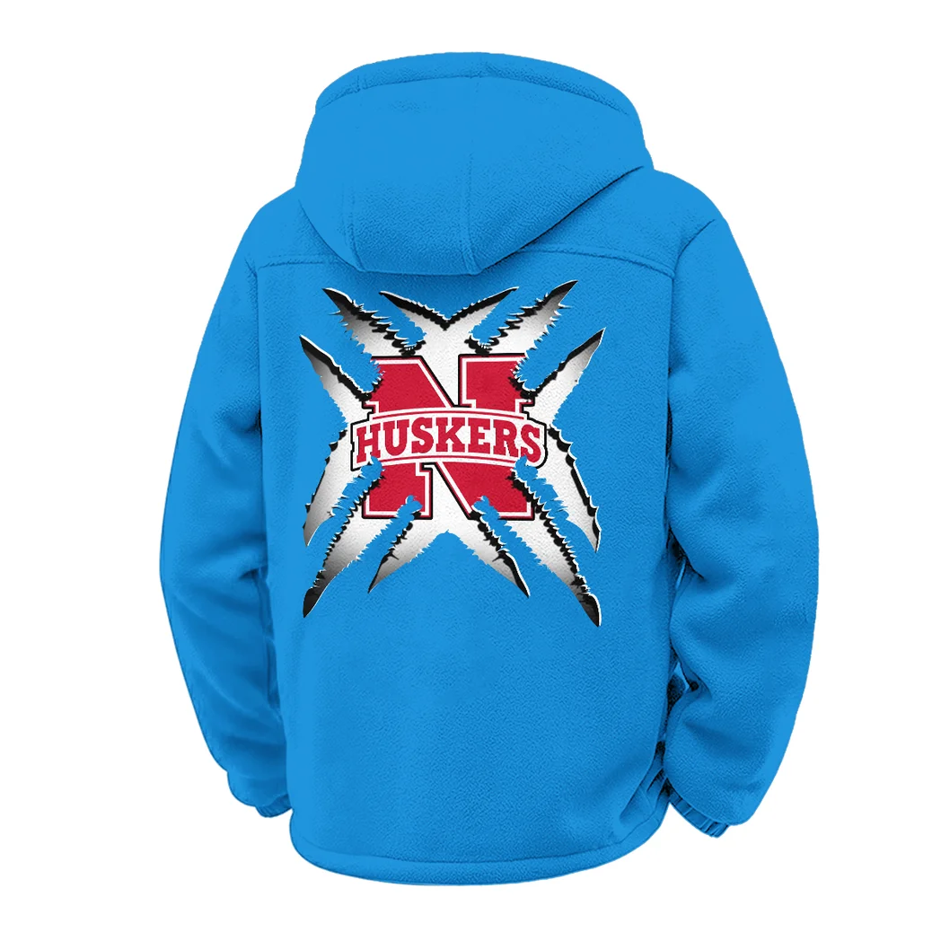 Big Red Winter Fleece Jacket, Anti-Pill Thermal Fleece HVN1454NC - cyan - Image 3