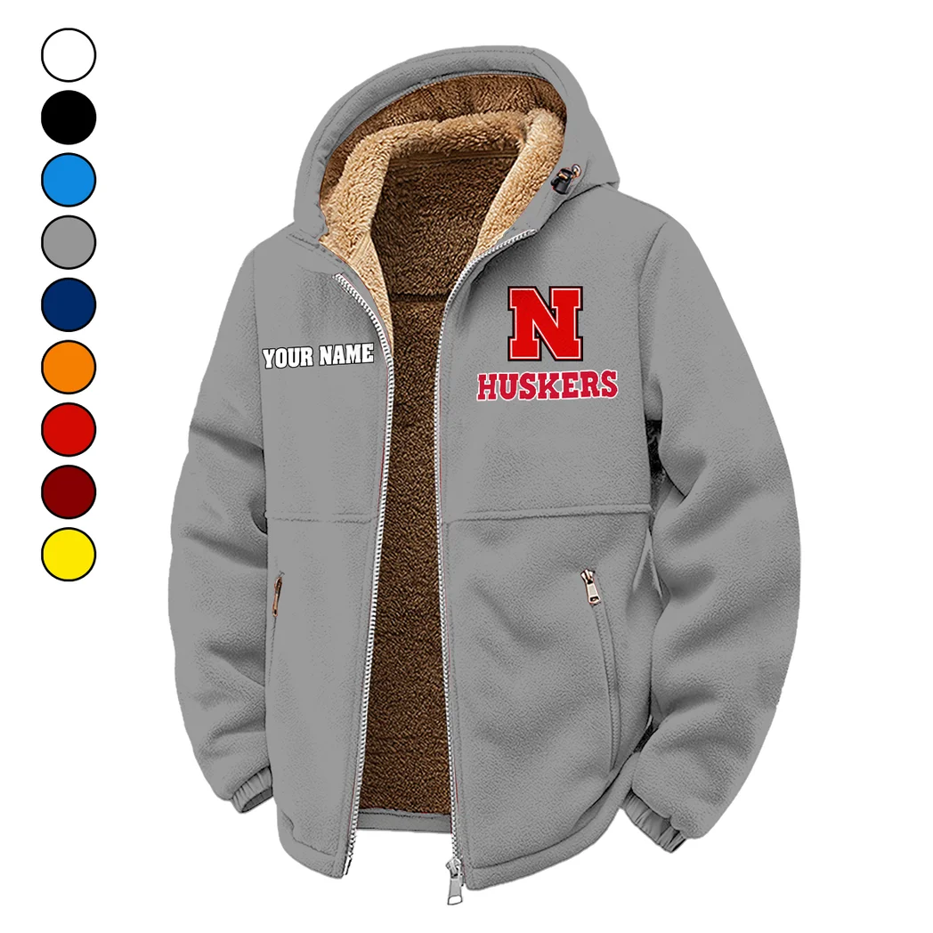 Big Red Winter Fleece Jacket, Anti-Pill Thermal Fleece HVN1454NC - Grey