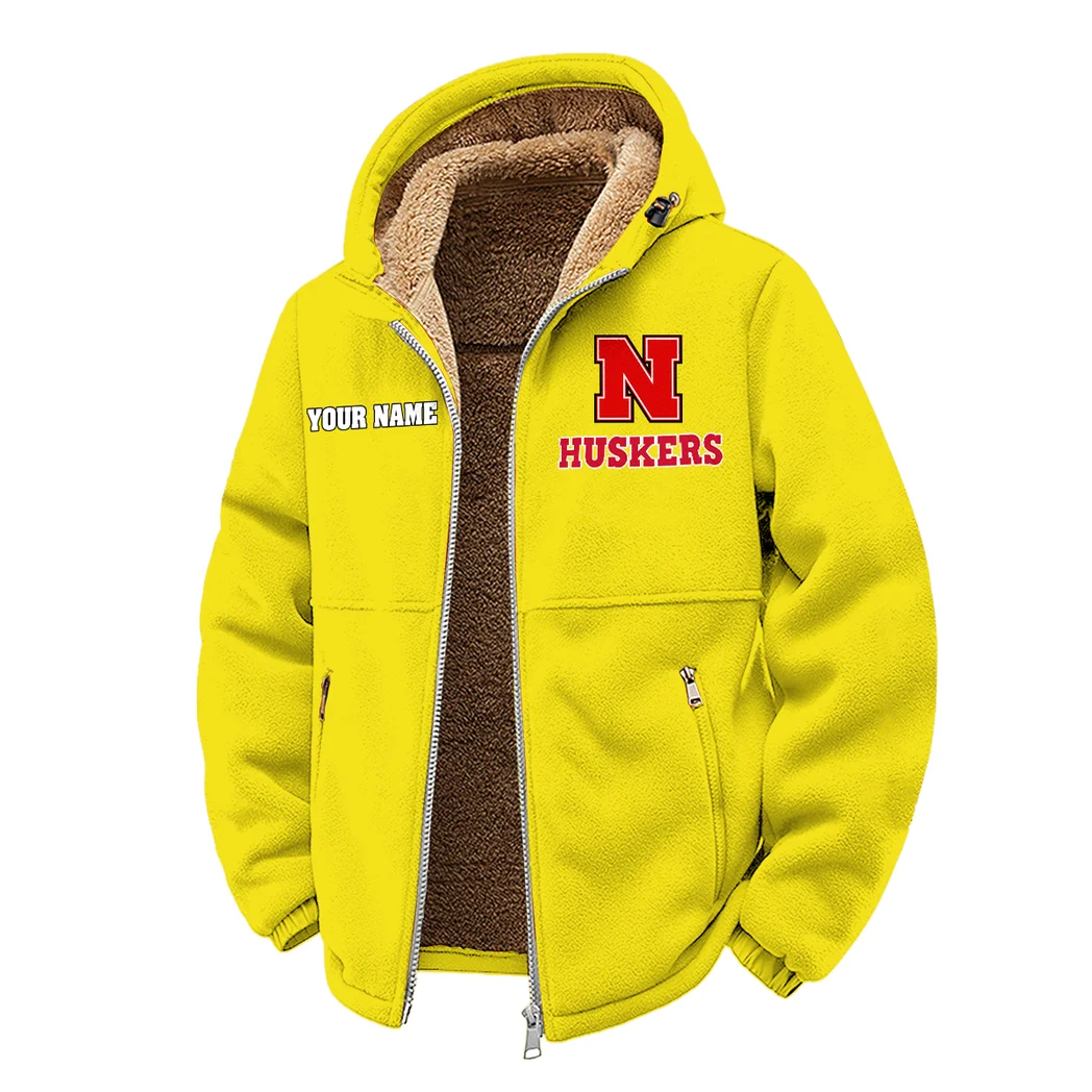 Big Red Winter Fleece Jacket, Anti-Pill Thermal Fleece HVN1454NC - Yellow - Image 2