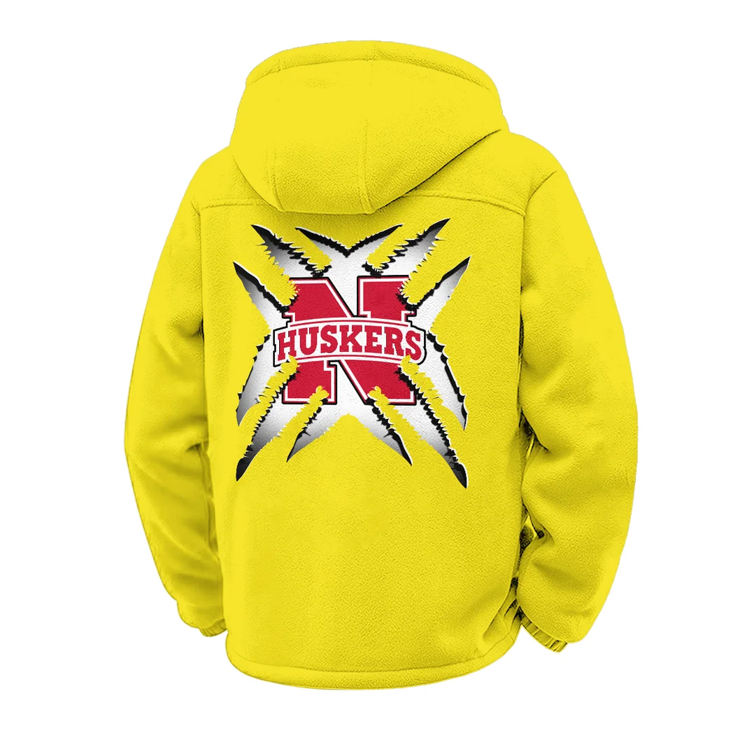 Big Red Winter Fleece Jacket, Anti-Pill Thermal Fleece HVN1454NC - Yellow - Image 3