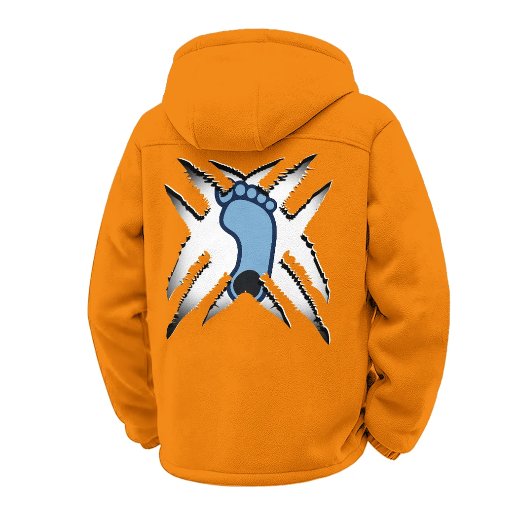 The Tar Heel Elite Winter Fleece Jacket, Warm Core Loft Fleece HVN1454NC - Orange - Image 3