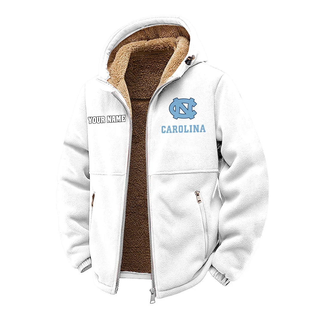 The Tar Heel Elite Winter Fleece Jacket, Warm Core Loft Fleece HVN1454NC - White - Image 2