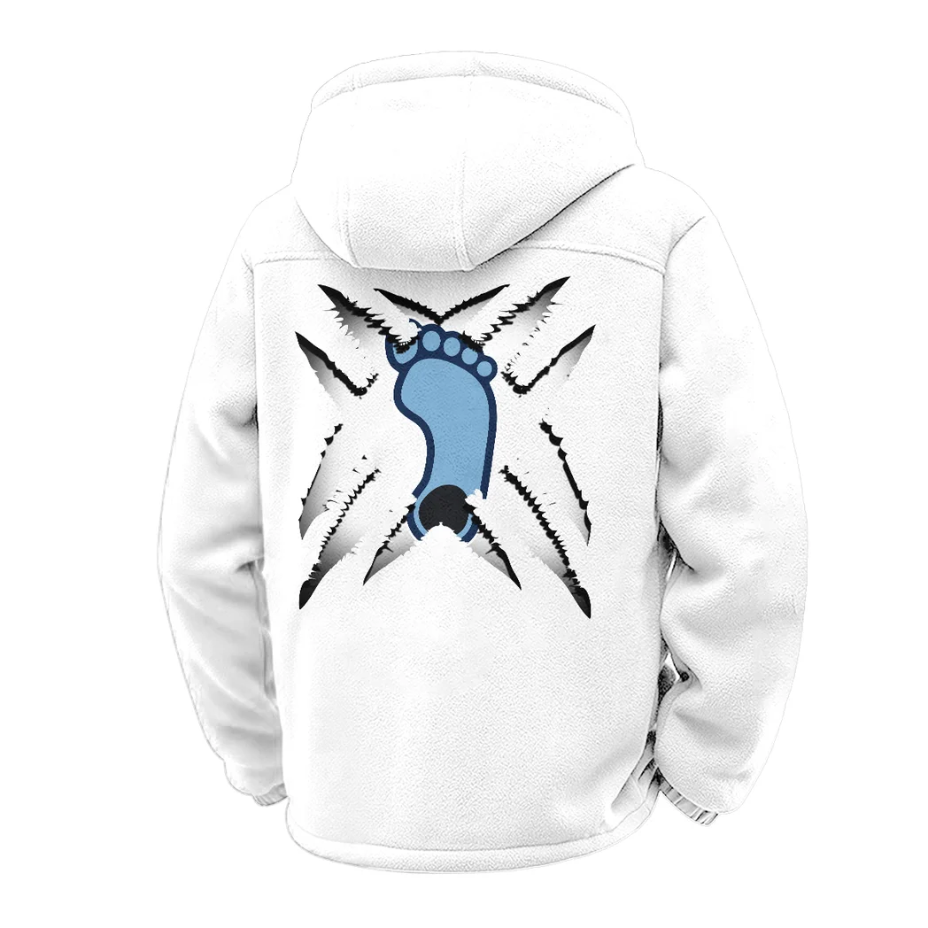 The Tar Heel Elite Winter Fleece Jacket, Warm Core Loft Fleece HVN1454NC - White - Image 3