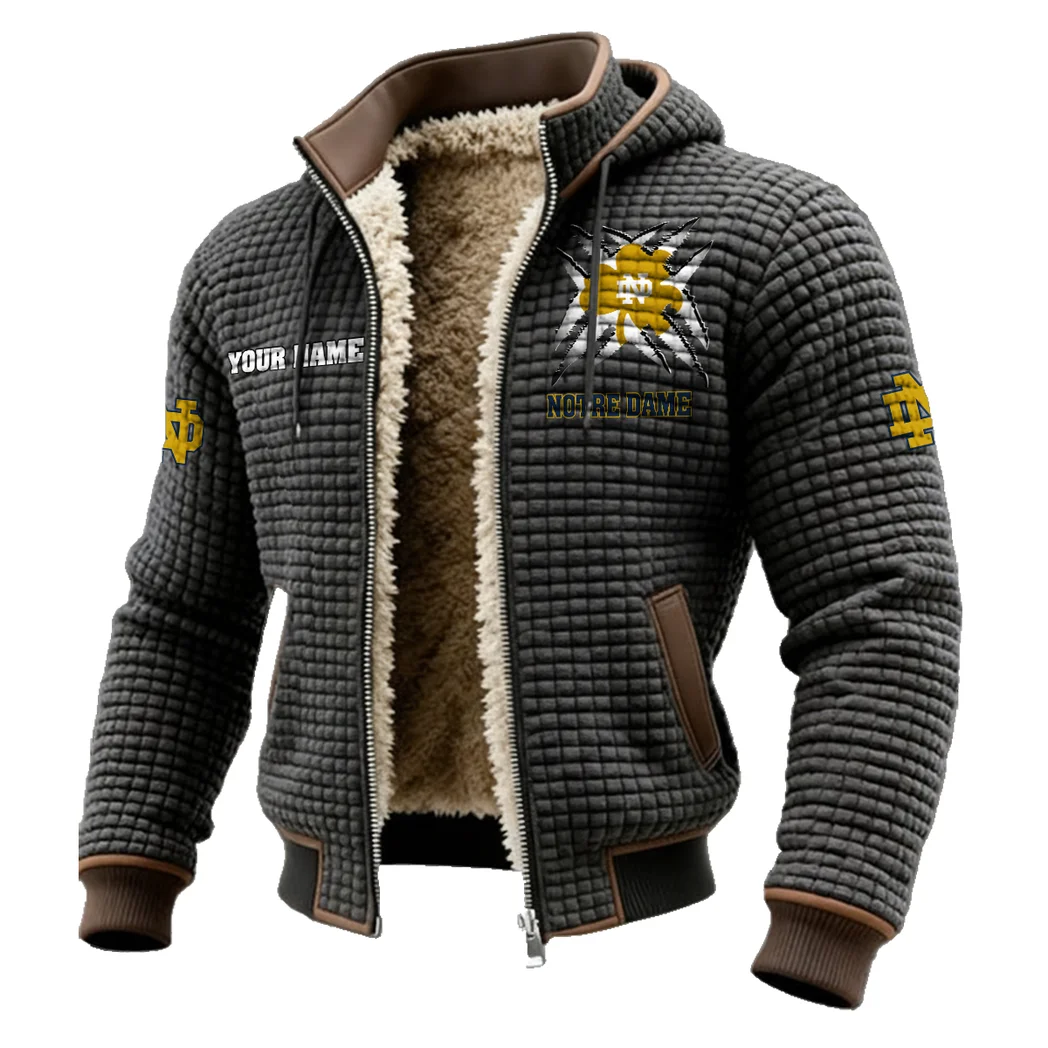 The Gold Force Fleece-Lined Hooded Jacket, Premium Bonded Fleece Jacket HVN1454ND - Grey - Image 2