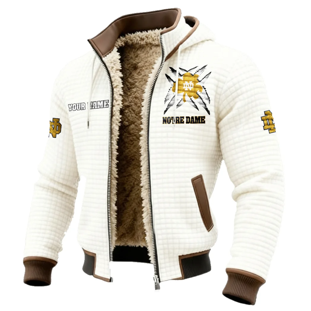 The Gold Force Fleece-Lined Hooded Jacket, Premium Bonded Fleece Jacket HVN1454ND - White - Image 2