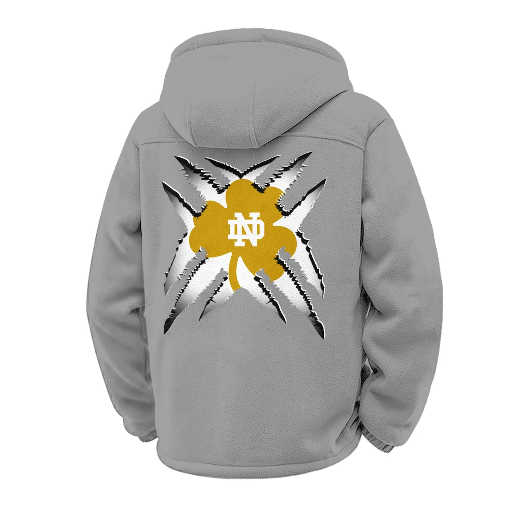 The Gold Force Winter Fleece Jacket, Breathable Winter Comfort HVN1454ND - Grey - Image 3