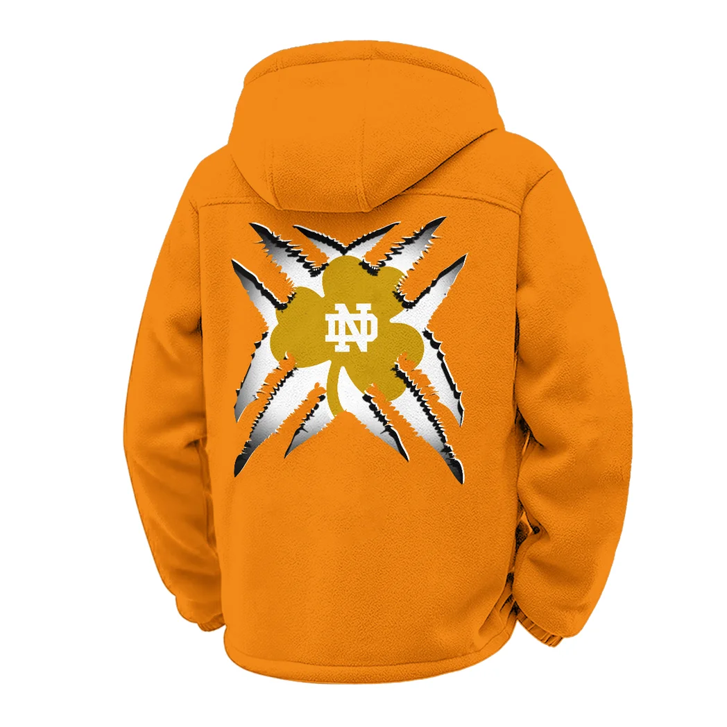 The Gold Force Winter Fleece Jacket, Breathable Winter Comfort HVN1454ND - Orange - Image 3