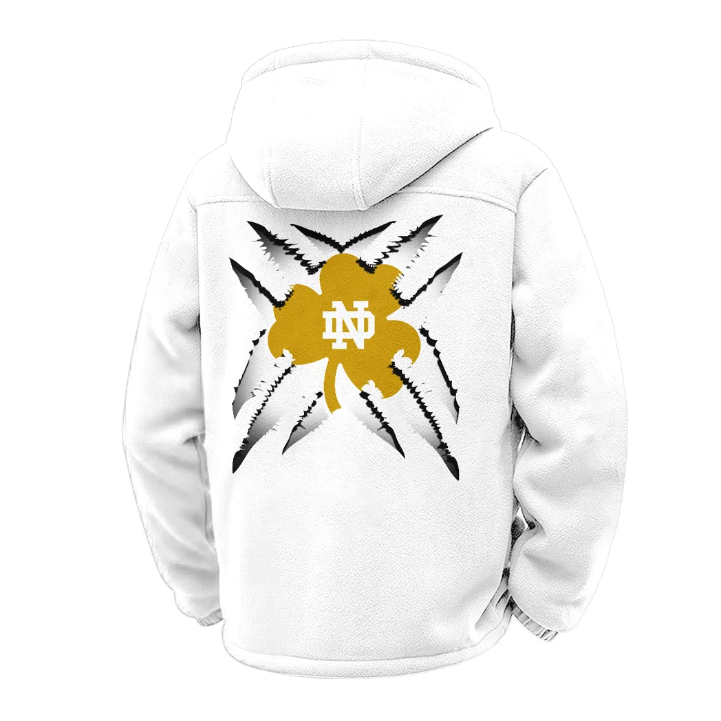 The Gold Force Winter Fleece Jacket, Breathable Winter Comfort HVN1454ND - White - Image 3