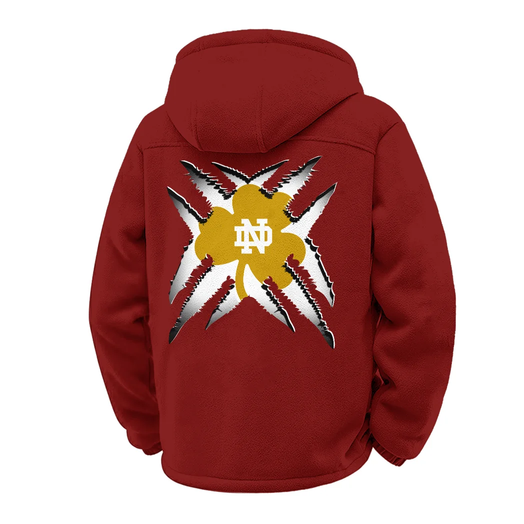 The Gold Force Winter Fleece Jacket, Breathable Winter Comfort HVN1454ND - Wine - Image 3