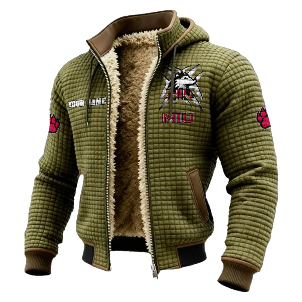 The Huskie Power Fleece-Lined Hooded Jacket, Breathable Warmth Sport Jacket HVN1454NI - Green - Image 2
