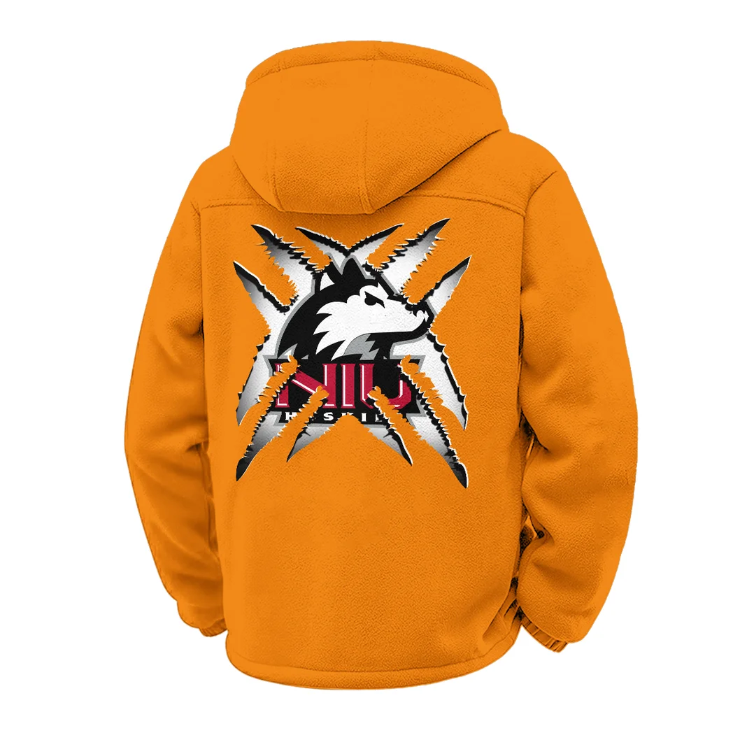 The Huskie Power Winter Fleece Jacket, Premium Fleece Barrier HVN1454NI - Orange - Image 3
