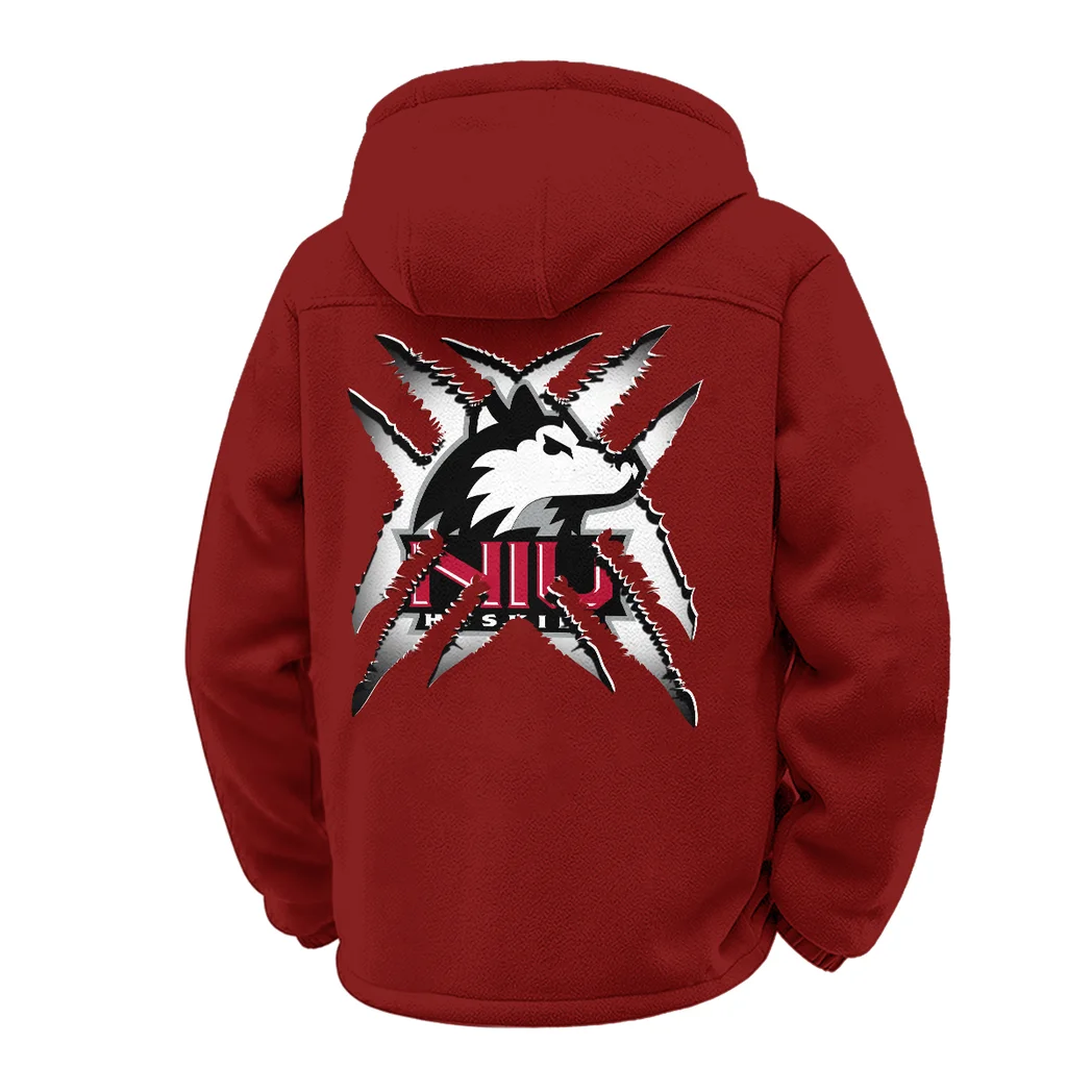 The Huskie Power Winter Fleece Jacket, Premium Fleece Barrier HVN1454NI - Wine - Image 3