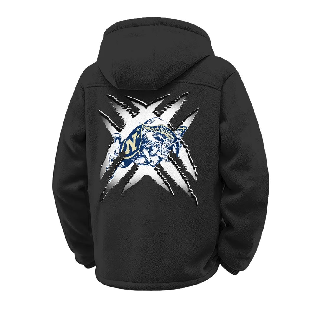 The Academy Winter Fleece Jacket, Sherpa Lined Winter Fleece HVN1454NM - Black - Image 3