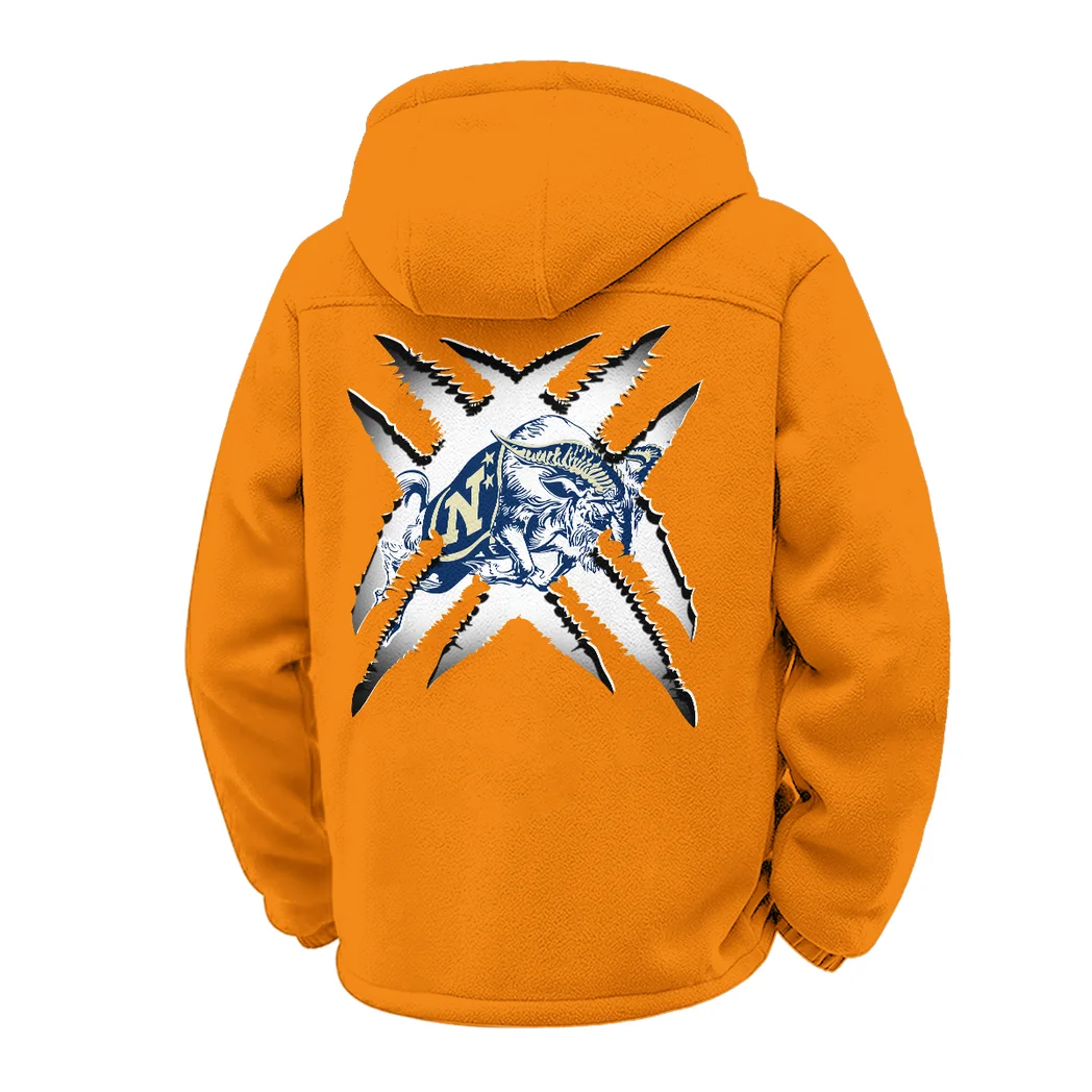 The Academy Winter Fleece Jacket, Sherpa Lined Winter Fleece HVN1454NM - Orange - Image 3
