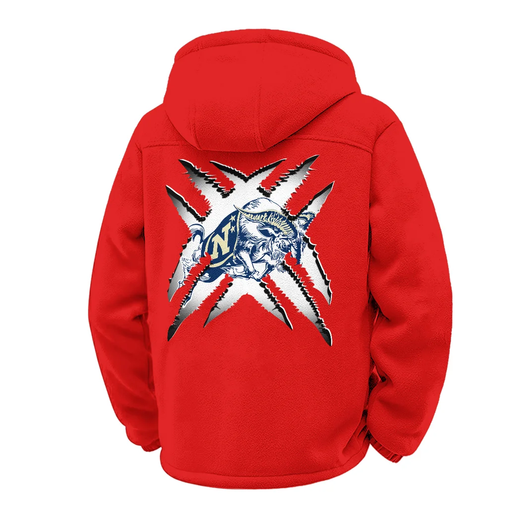 The Academy Winter Fleece Jacket, Sherpa Lined Winter Fleece HVN1454NM - red - Image 3