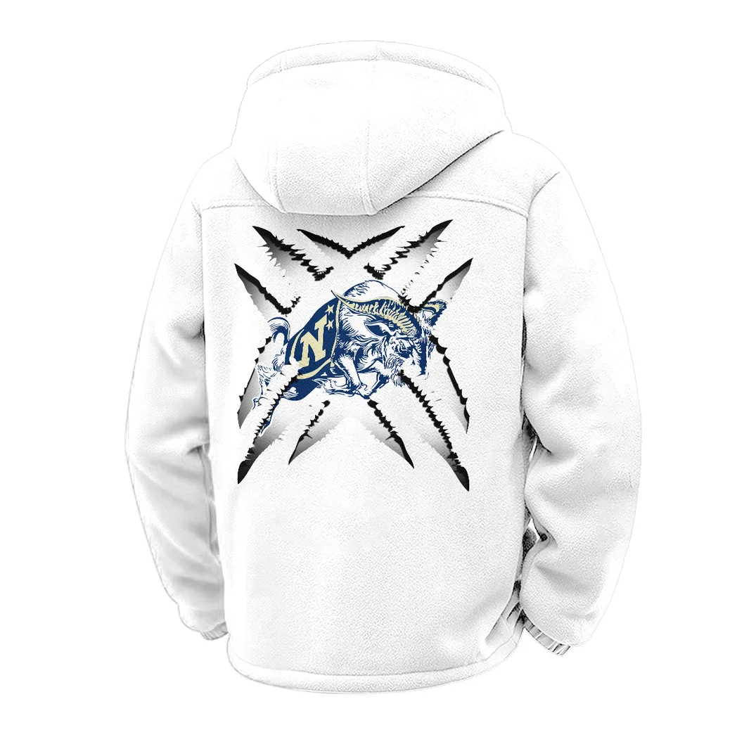The Academy Winter Fleece Jacket, Sherpa Lined Winter Fleece HVN1454NM - White - Image 3
