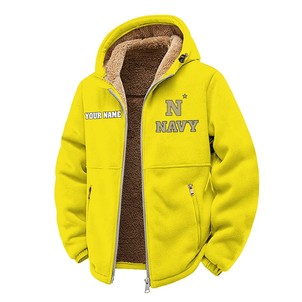The Academy Winter Fleece Jacket, Sherpa Lined Winter Fleece HVN1454NM - Yellow - Image 2