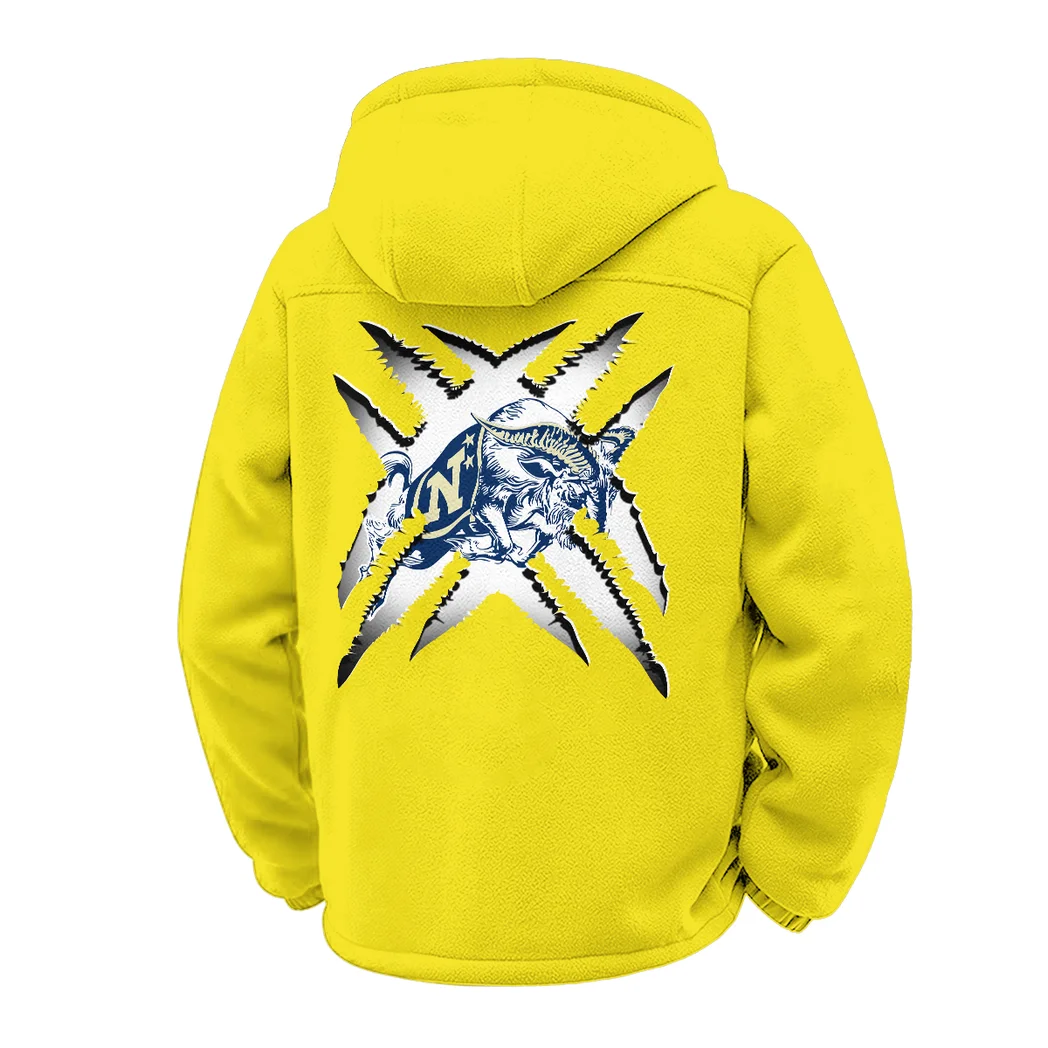 The Academy Winter Fleece Jacket, Sherpa Lined Winter Fleece HVN1454NM - Yellow - Image 3