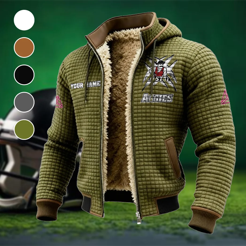 The Aggie Pride Fleece-Lined Hooded Jacket, Modern Athletic Hybrid Parka HVN1454NM - Green