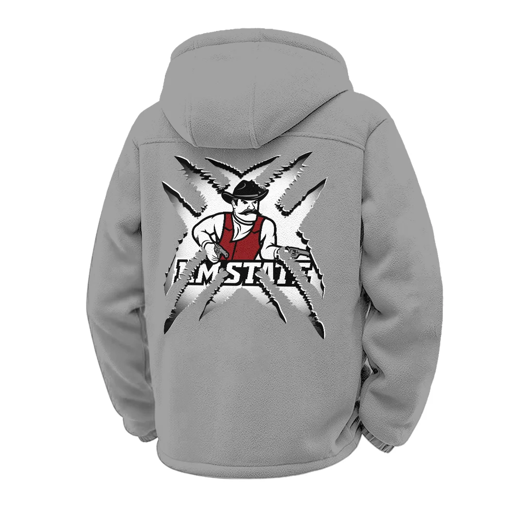 The Aggie Pride Winter Fleece Jacket, Arctic Expedition Fleece HVN1454NM - Grey - Image 3
